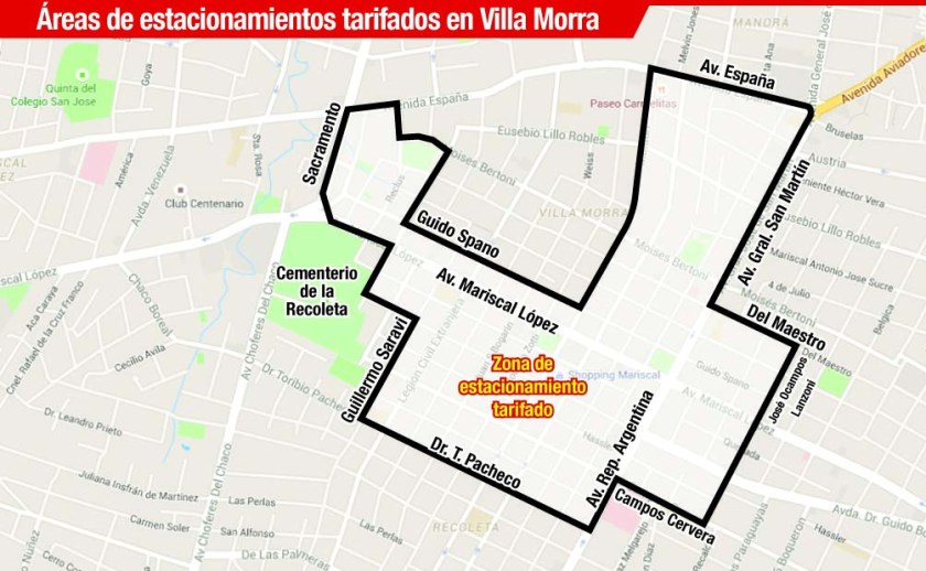 빌랴모라지역 유료주차지역